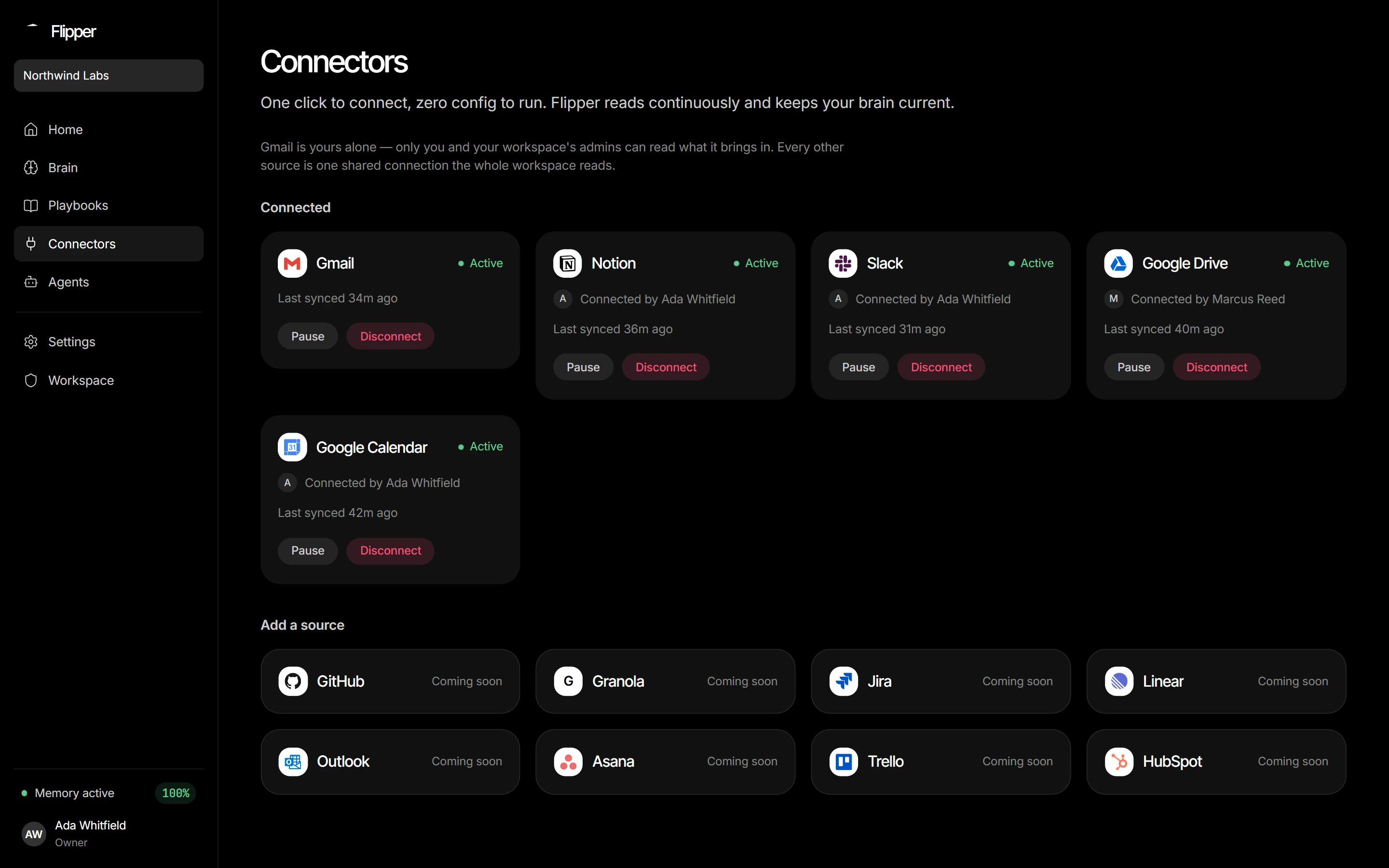 The three Google sources, connected.